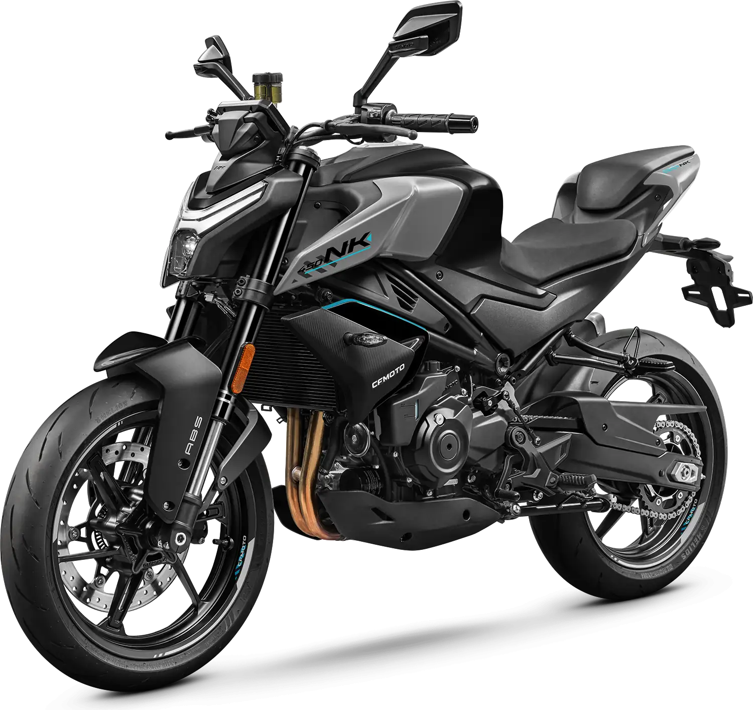 CFMOTO 450NK avant Noir Nebula
