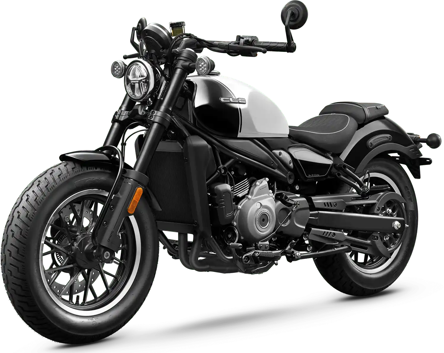 CFMOTO 450CL X Blanc Nebula 34 avant ombre